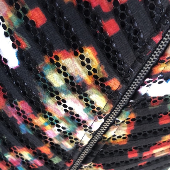 MOSSIMO Multi colored V neck sleeveless dress, gorgeous texture, US Size M - Picture 5 of 10